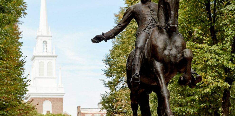 Paul Revere Statue in Boston, MA